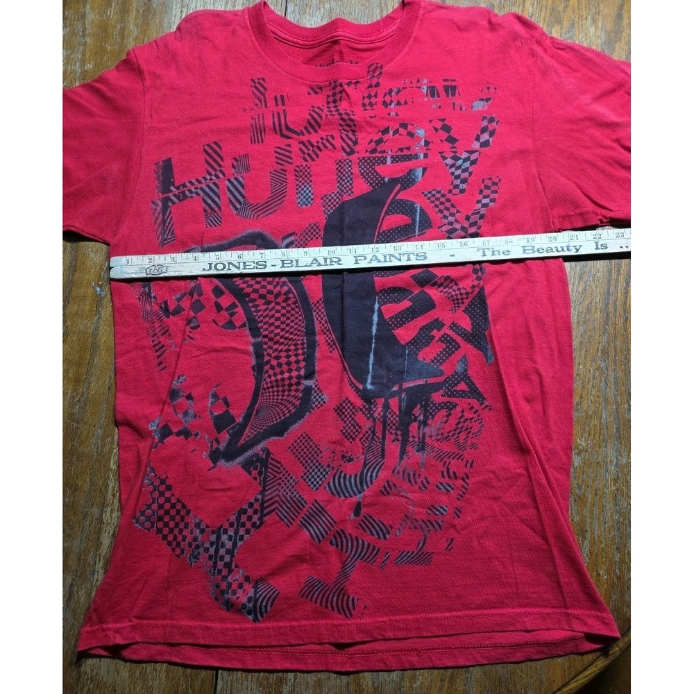 Y2K Hurley AOP T Shirt Men's L Skater Grunge Emo Surf Punk Red Premium Fit - Picture 6 of 6